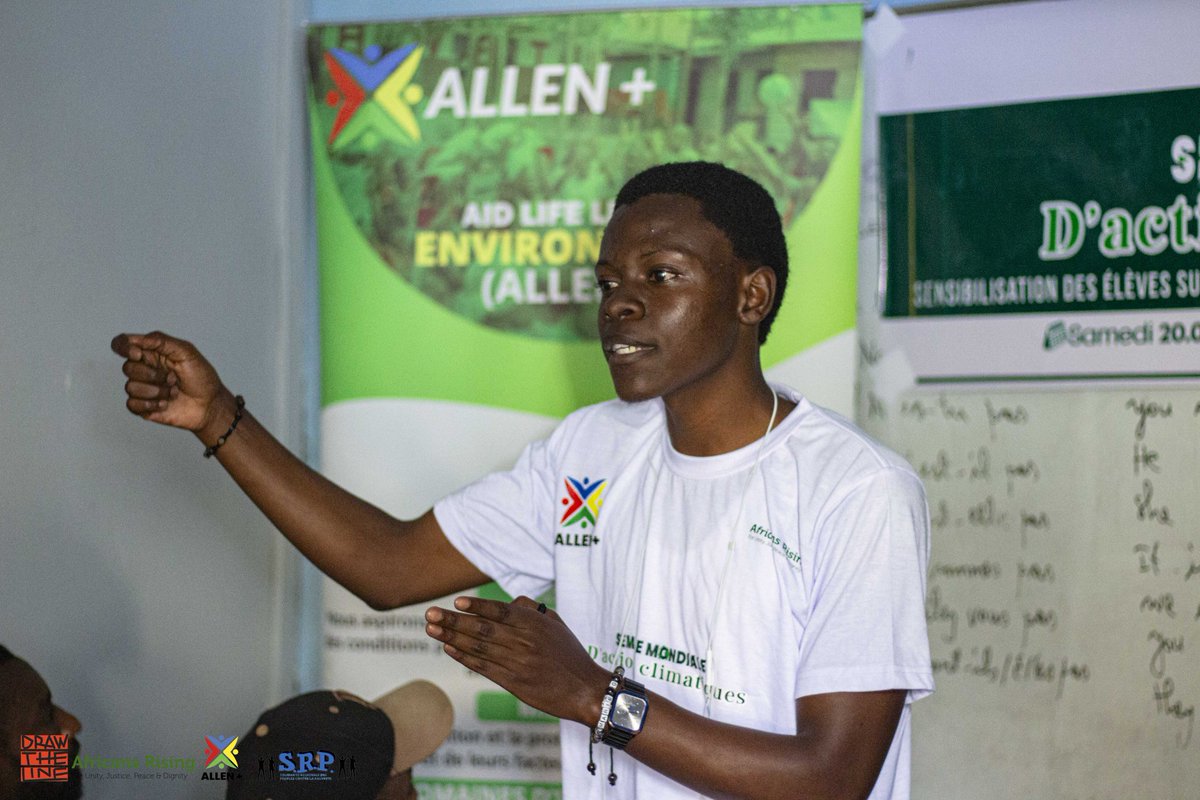 AID LIFE LEARN ENVIRONMENT (@aid_learn47733) on Twitter photo 🌍 Lors de la Semaine mondiale d'actions #DrawTheLine, nous avons organisé un atelier avec <a href="/AfricansRising/">Africans Rising</a> pour sensibiliser les #étudiants au#climatiques locales en RDC.
Engageons les #jeunes à influencer le développement et construisons un avenir durable ! ✊✨ 🌍 Lors de la Semaine mondiale d'actions #DrawTheLine, nous avons organisé un atelier avec <a href="/AfricansRising/">Africans Rising</a> pour sensibiliser les #étudiants au#climatiques locales en RDC.
Engageons les #jeunes à influencer le développement et construisons un avenir durable ! ✊✨