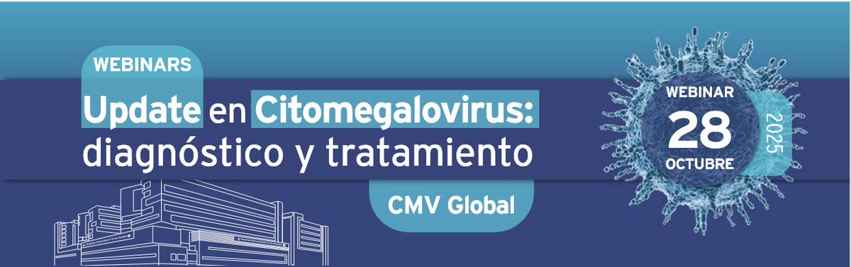 CMV Global "Update en Citomegalovirus: Diagnóstico y tratamiento" (Sesión 1)
📅28 de octubre de 2025
📍Online

📚📝Ampliar detalles (programa/inscripción) a través del enlace👇
update-citomegalovirus-cmvglobal.com