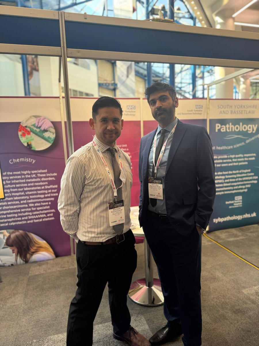 📍 We’re live at #IBMSCongress2025!
Come and meet the South Yorkshire &amp; Bassetlaw Pathology team at stand R7 – learn more about our services, pick up some goodies, and say hello 👋🧪

#Pathology #IBMS #NHS