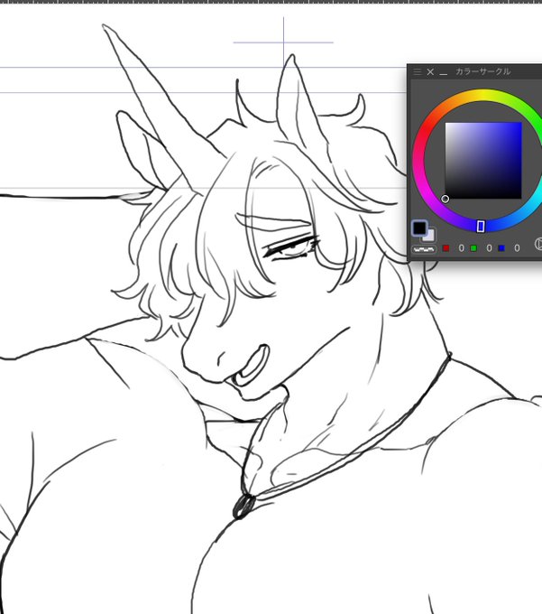 またユニコーン描いてる