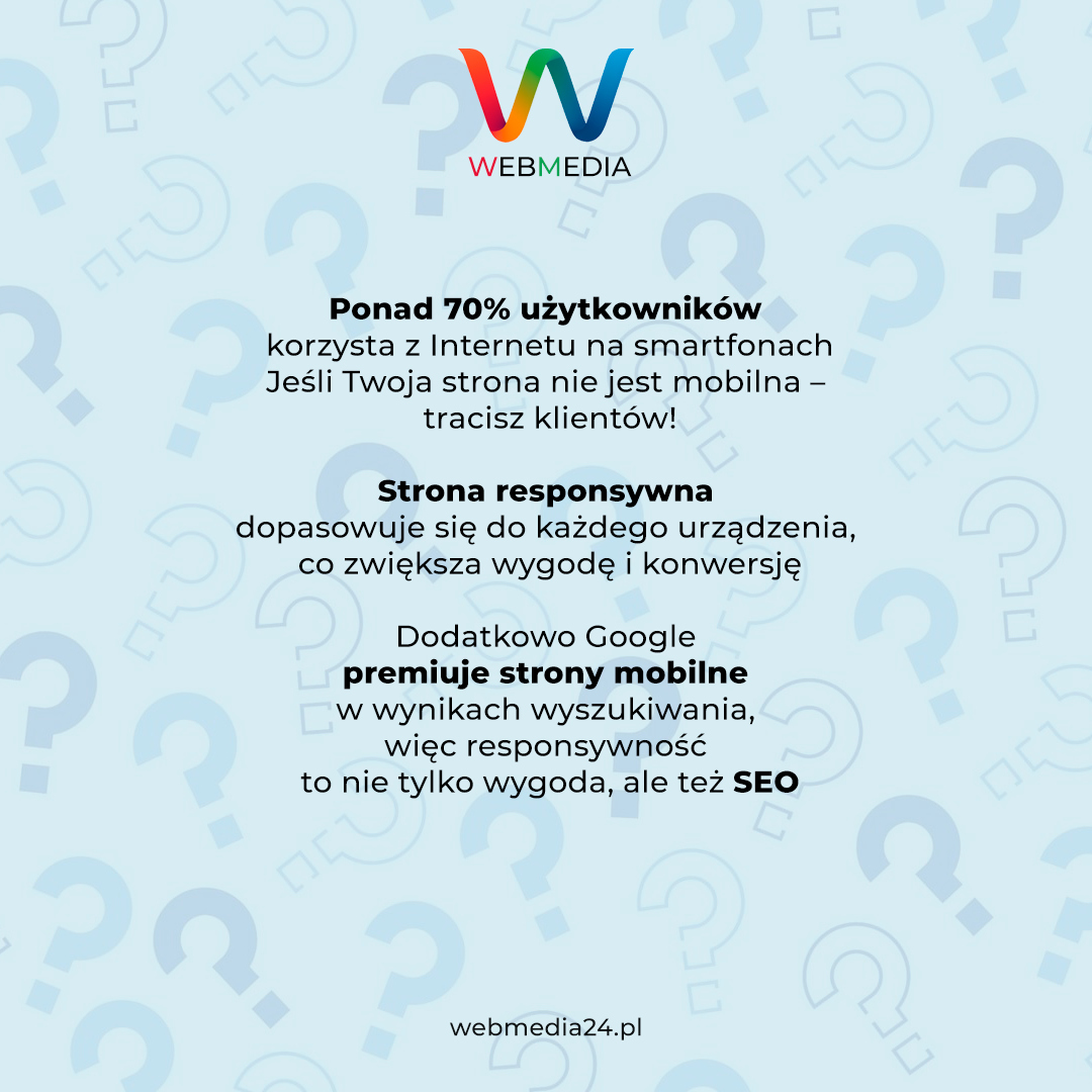 Webmedia_24's tweet image. 📱 Ponad 70% użytkowników korzysta z Internetu na smartfonach. Jeśli Twoja strona nie jest mobilna – tracisz klientów!

#webmedia #responsywnastrona #stronywww #stronainternetowa #digitalmarketing #SEO #pozycjonowanie #internetbiznes #onlinebiznes #biznesonline