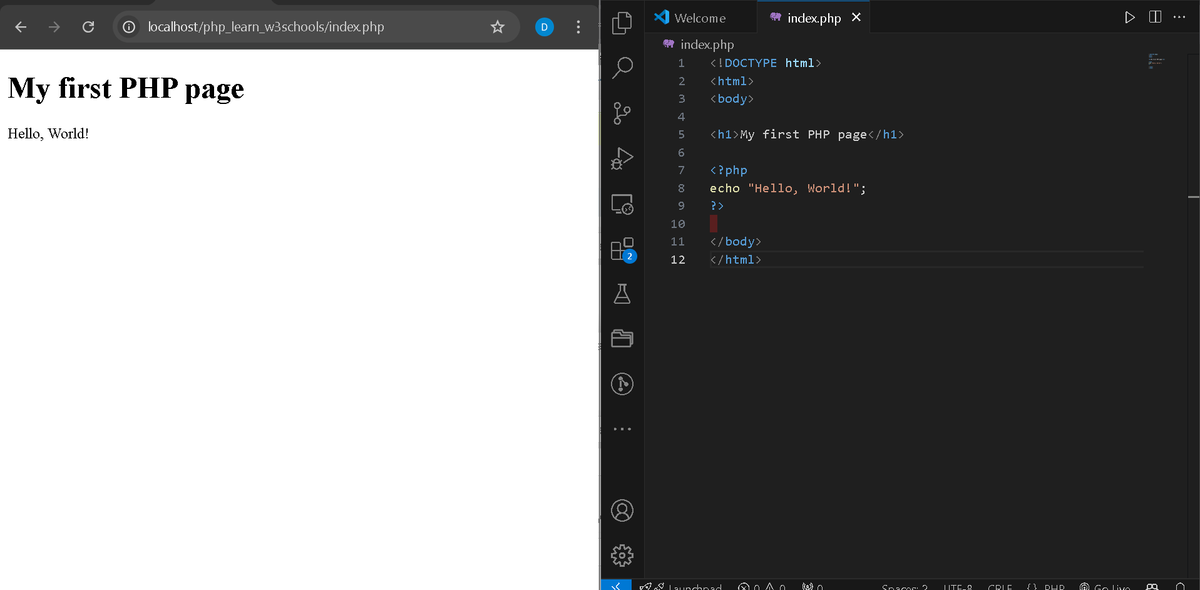 DRex_code's tweet image. Day 1 of my PHP project ✅
Setting up XAMPP, creating the first files, and already loving how dynamic PHP feels.
Let’s build something amazing!
#100DaysOfCode #PHP #Backend