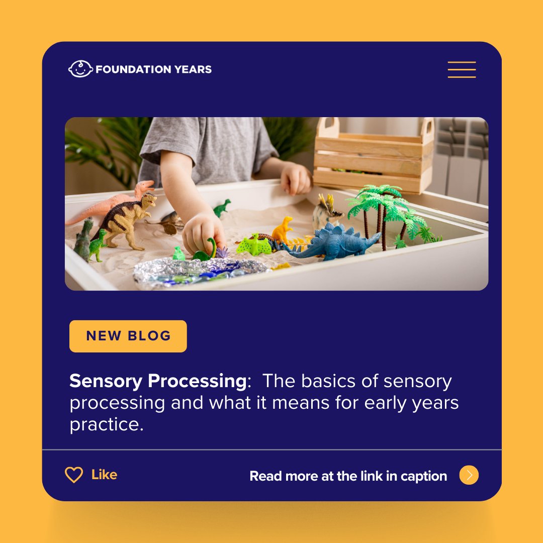 FoundationYears's tweet image. 🧠 How do we support children with sensory differences?
In this latest blog for Foundation Years, Sue Asquith breaks down the basics of sensory processing and what it means for early years practice.
🔗 zurl.co/ITiaB

#EarlyYears #SensoryNeeds #InclusivePractice