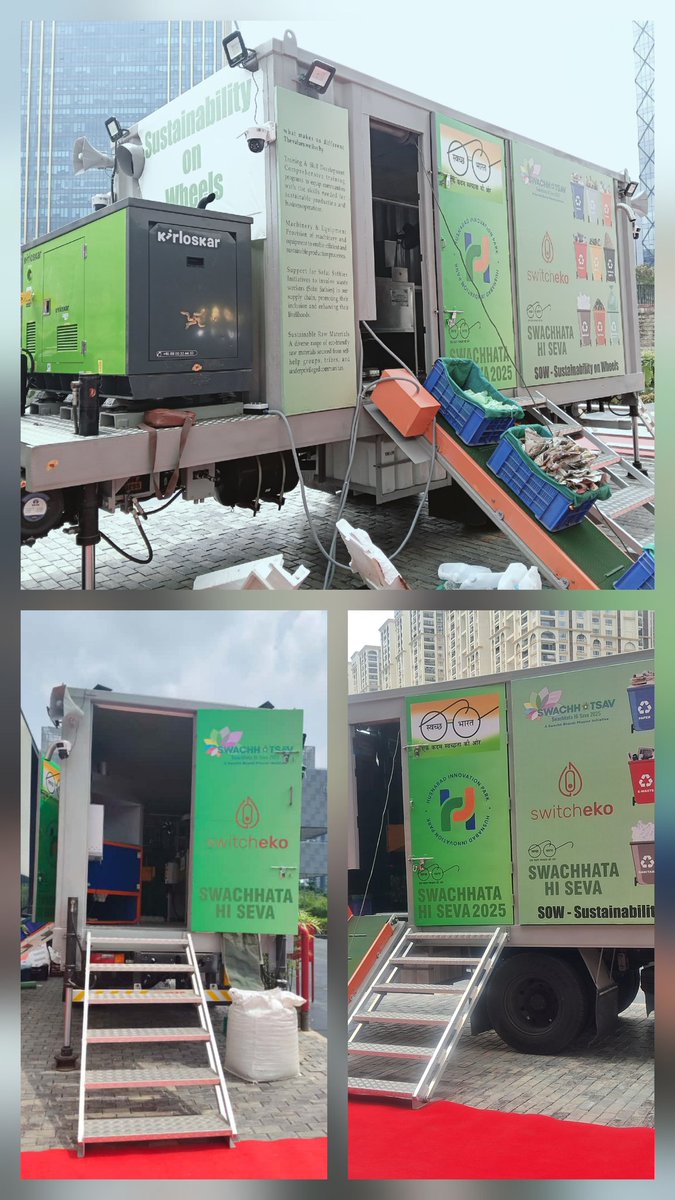A historic step for rural India.
On the occasion of #SHS2025, Hon’ble Minister Sri Ponnam Prabhakar garu launched India’s 1st Plastic Waste Management Mobile Unit 🚛♻️ at <a href="/TWorksHyd/">T-Works</a> proposed at Husnabad Innovation Park Siddipet by Switch Eco,18 startups collaboration &amp; creativity