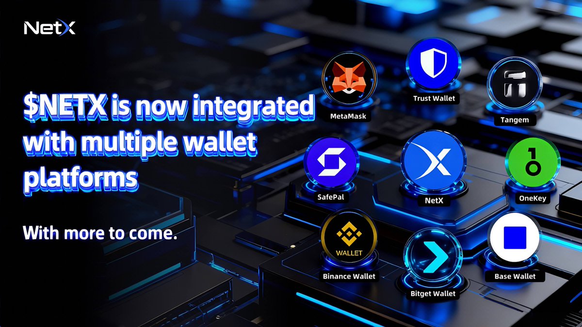 netx_world's tweet image. GM, NetX fam!

Just a small update, probably nothing. 

$NETX is now integrated with multiple wallet platforms, with more to come.