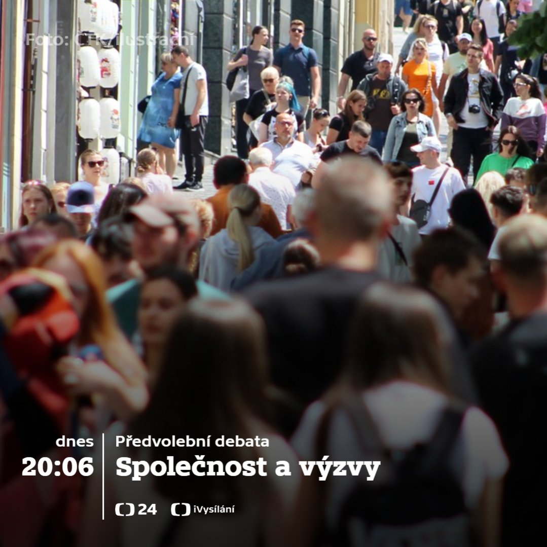 Jak se Česku podaří zvládnout současnou krizi nedůvěry?
Směřují kulturní války k omezení demokracie a svobody?
A jsou uprchlíci obohacením, nebo ohrožením společnosti?

Sledujte předvolební debatu dnes večer od 20:06 na ČT24