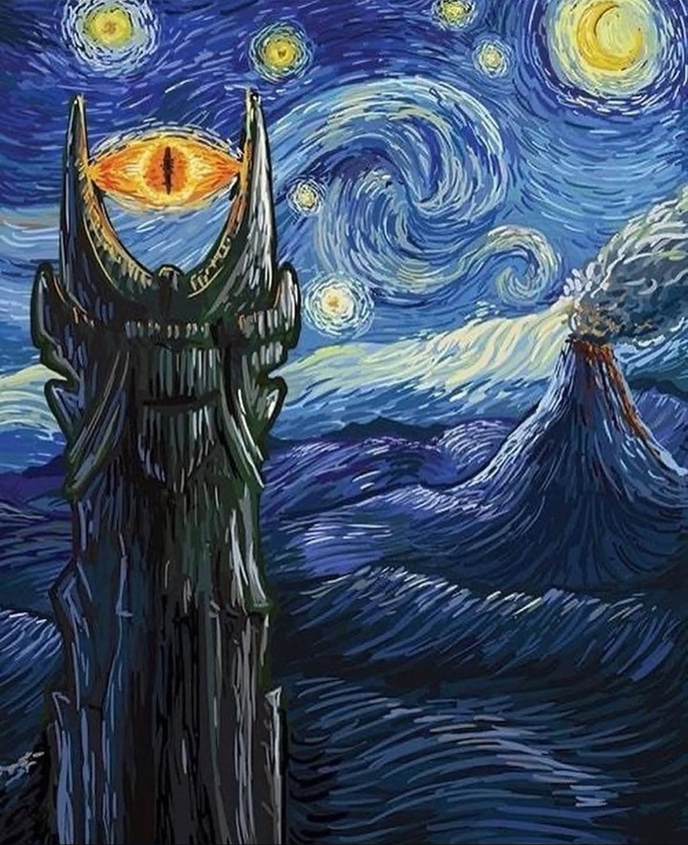 _middleEarth's tweet photo. Lord of the Rings in eyes of Van Gogh 🎨
Cr: Veola Nourra on deviantart https://t.co/hDjNQ7oVZ4