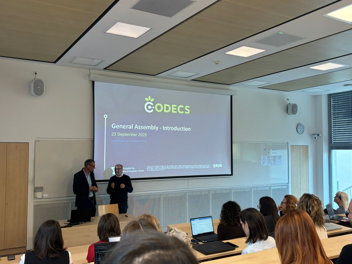 HORIZONCODECS's tweet image. 📢 First day of the #CODECS General Assembly in Ljubljana!
We opened with a welcome by Prof. Andrej Kos, Head of the @LTFE at the University of Ljubljana, and an inspiring introduction by Gianluca Brunori from @Unipisa , reflecting on achievements so far and the next steps as we…