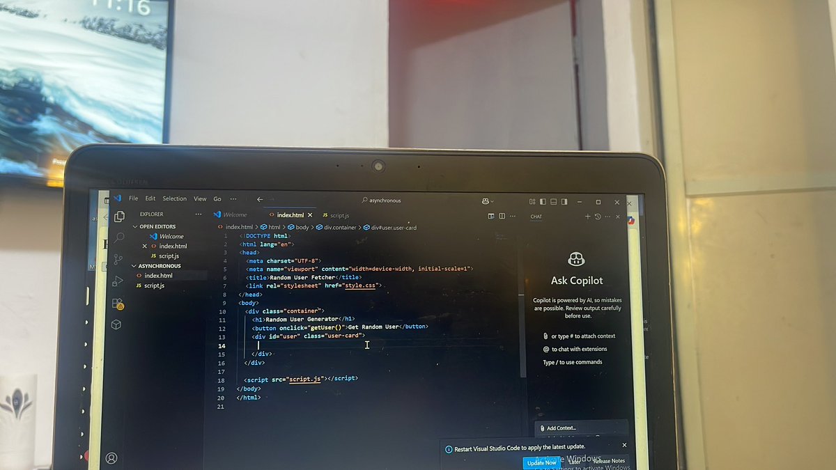 VOlatunji107's tweet image. Out of everything in JavaScript, async/event loop fascinate me the most. They’re literally magic once you get them ✨
#JavaScript #100DaysOfCode #WebDevelopment #codebeginner