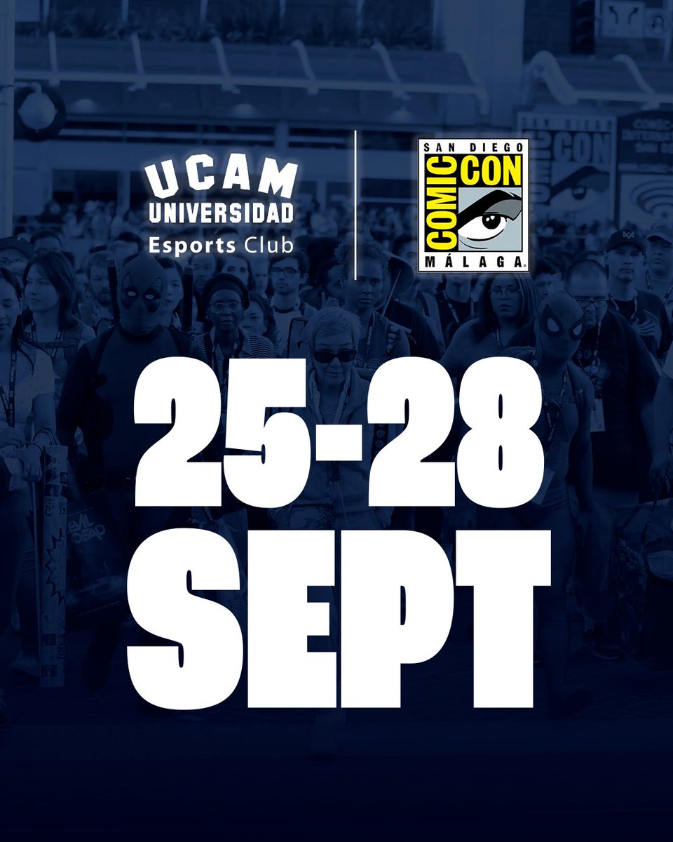 💥 ESTÁ PASANDO 💥

¡Esta semana nos vamos a la COMIC-CON!

📆 25 al 28 de septiembre.
📍 Palacio de Ferias y Congresos de Málaga.

En nuestro stand podréis conseguir merchandising y otros productos de nuestros patrocinadores durante los días del evento.