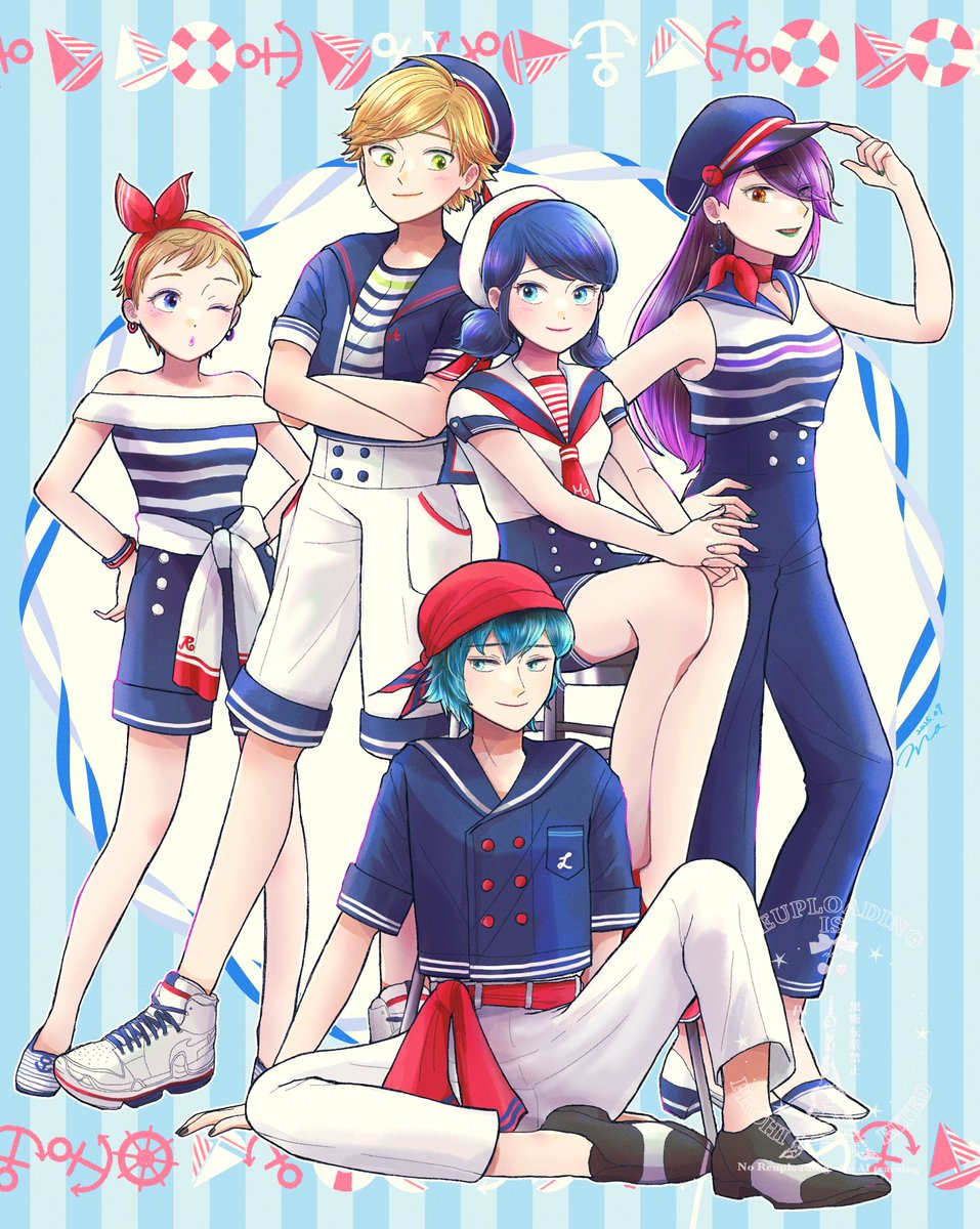 Marine style 🐞🐈‍⬛

9月だけど描きたかった💋⛱️