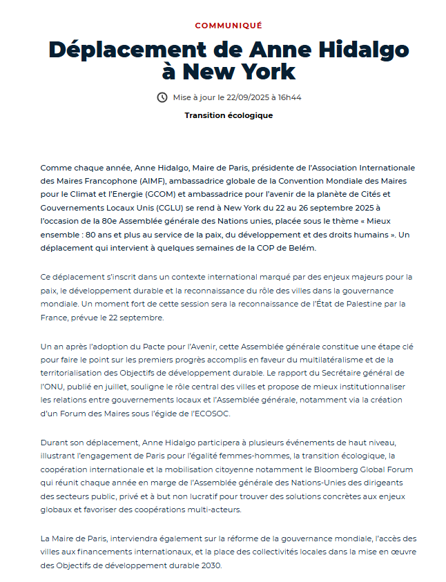 mtwit75's tweet image. #AnneHidalgo passe la semaine à New-York, l&apos;agenda est aussi fourni que sa garde-robes.