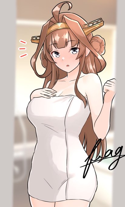 覗いてる提督にサービスしちゃう金剛さん(再)
#艦これ 