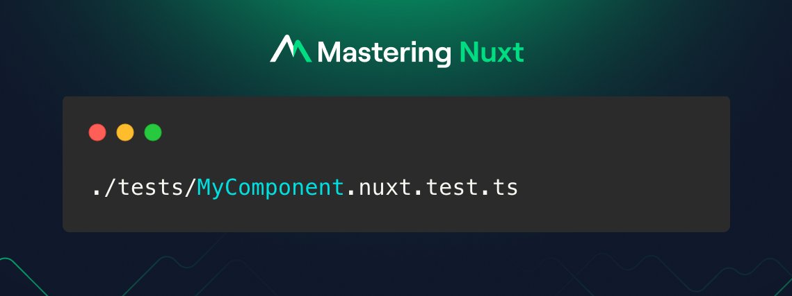 MasteringNuxt's tweet image. When writing unit tests, @nuxt_js provides a way to opt-in to a Nuxt environment by adding `.nuxt.` to your test filenames.

For example, you can name your test file like this 👇
