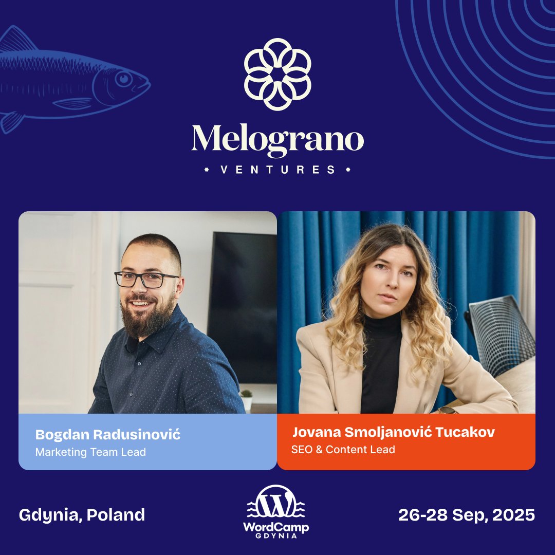 Two of our team members will represent WPAmelia (Melograno Ventures) at #WPGdynia! 
They’ll be around both days – happy to connect, exchange ideas &amp; talk WordPress, SaaS &amp; beyond. 

DM to set up a chat or catch them at the event!