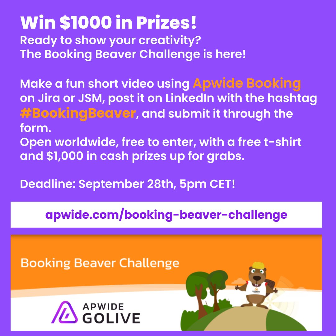 TheFunManAndy's tweet image. For all of you entering the @ApwideApps #BookingBeaver challenge, y&apos;all so lucky I am not entering, with creativity and #FUN being key to the winning entry!
🤣🦫🫠
Get your video in ASAP!!
Deadline is #SEP28 #5pmCET