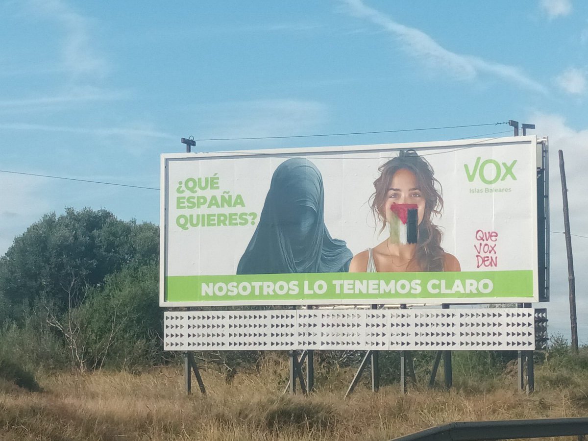 La pregunta es clara: ¿qué España quieres?

La izquierda parece que ya lo tiene claro.

❌ No queremos una España sometida a la imposición islamista.

En VOX defendemos nuestra identidad, nuestra cultura y nuestro futuro.

⚠️ O defendemos España o la perdemos.