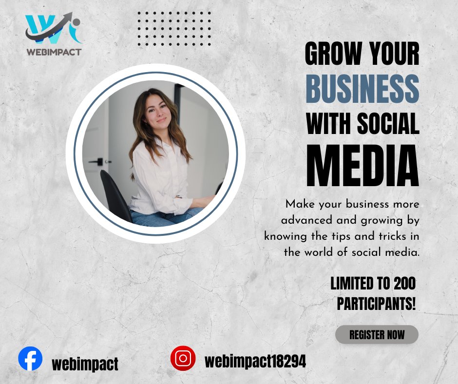 webimpact18294's tweet photo. 🚀 Take your business to the next level with the power of Social Media Marketing!
Learn expert tips, tricks, and strategies to grow and scale effectively. 🌐✨
📢 Hurry – Only 200 seats available!
👉 Register Now &amp; secure your spot today! https://t.co/FTimc5Bbo0