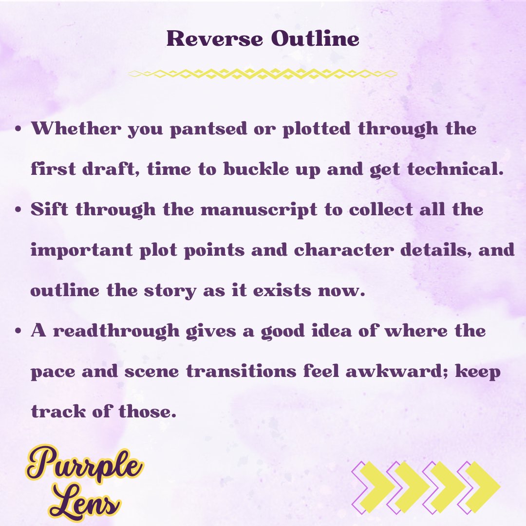 PurrpleLens's tweet photo. β¨ Here are some ideas, based on our personal experience, which can help you handle the nuts and bolts of the story before you dip your toes into editing.
#BetaReading #ManuscriptEvaluation #writingcommunity #PurrpleLens #FirstDraft #DevelopmentalEditing #StructuralEditing https://t.co/FbvfbuTtwc