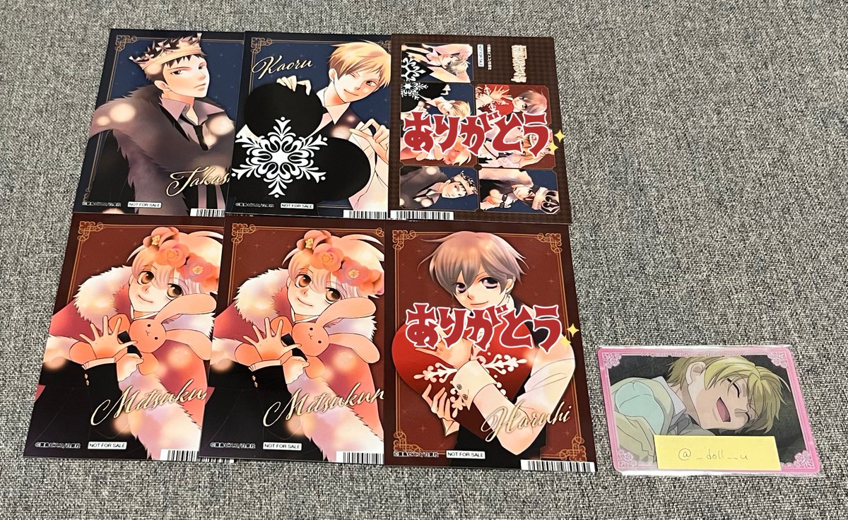 _doll__u's tweet photo. 桜蘭高校ホスト部 アニメイト【譲渡 交換】

譲︰1-3枚目
求︰同種環or4枚目💖

・郵送のみ
・コンプ目的
お気軽にお声がけください🙇🏻‍♀️ https://t.co/YDSoH8kH0f
