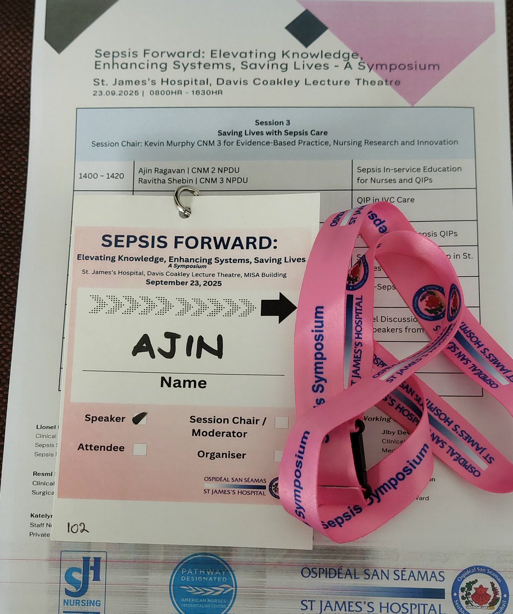 I'm excited to be at SJH's Sepsis symposium and proud to be presenting our in-service education Insight and QIP,with Ravitha Shebin,all under the powerful Theme: "Elevating Knowledge, Enhancing Systems, Saving Lives."Greatful for the chance to learn,share, and contribute.
