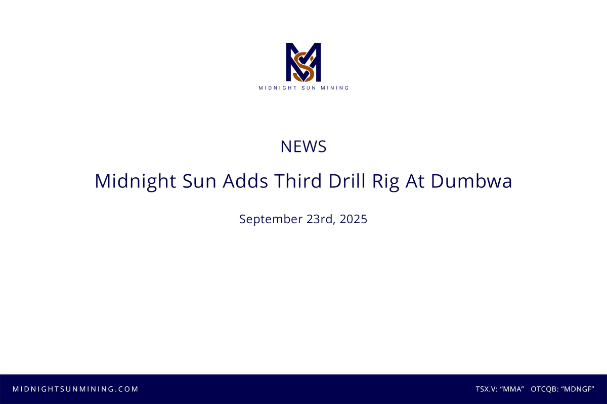 Midnight Sun Mining (TSXV: MMA) (OTC: MDNGF) tweet media