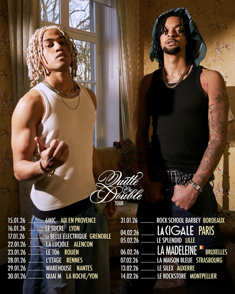 #QOD TOUR 2026
ON S’ATTRAPE LA BAS 🪖

MojixSboy.lnk.to/Tournee