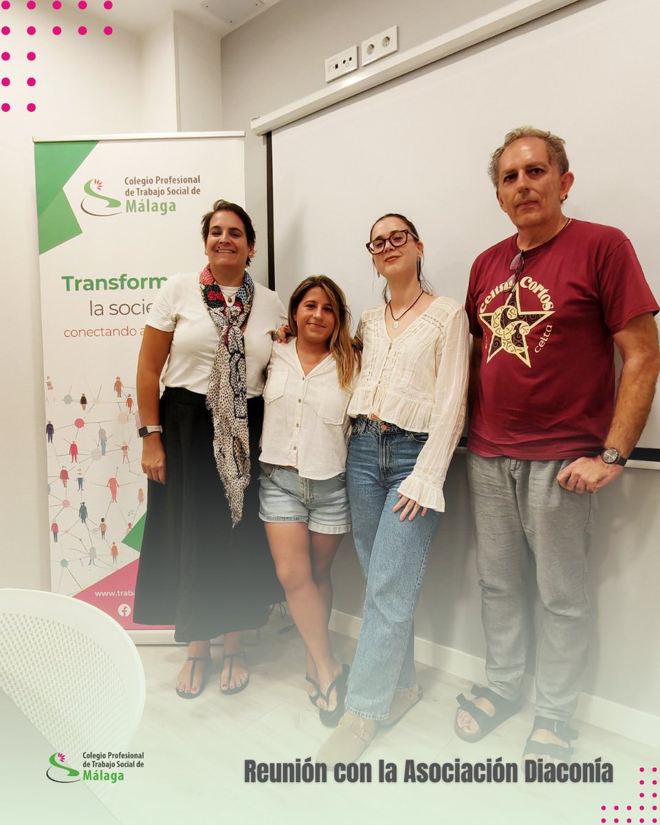 El pasado jueves el @colegiotsmalaga mantuvo una reunión con <a href="/DiaconiaEspana/">DIACONIA ESPAÑA</a> en la que nos presentaron el programa “Sin etiquetas, sin odio”, que actualmente están implementando. Puedes informarte en diaconia.es/sin-etiquetas-…