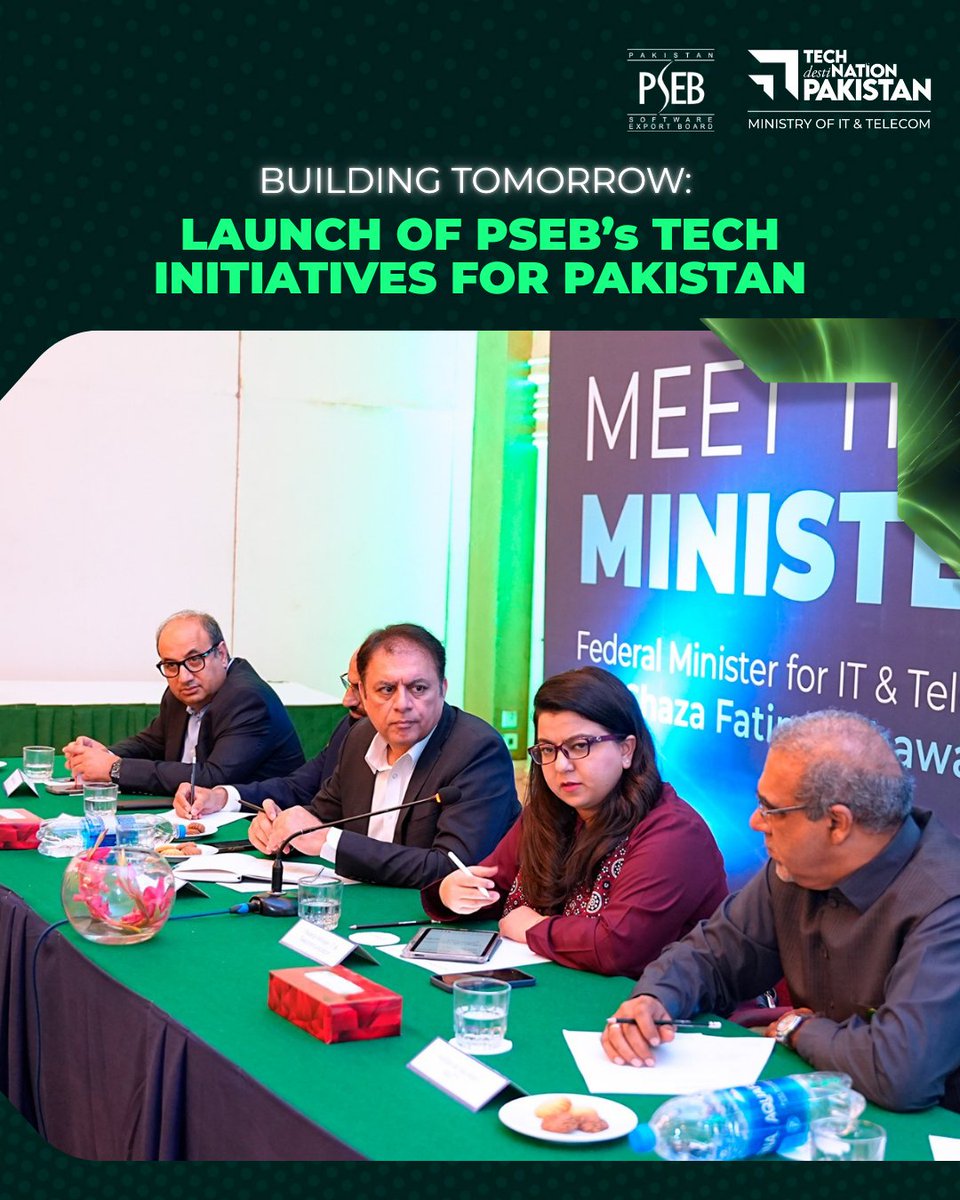 PSEB's tweet image. Federal Minister for IT &amp;amp; Telecom, Ms. Shaza Fatima Khawaja, inaugurated the Prime Minister’s SkillTech Pakistan initiative, spearheaded by the PSEB, to uplift Pakistan’s tech industry. 

#skilltechpakistan #pmskilltechpak #BuildingTomorrow #DigitalPakistan