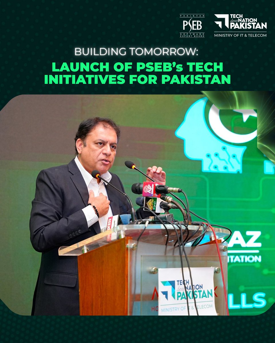 PSEB's tweet image. Federal Minister for IT &amp;amp; Telecom, Ms. Shaza Fatima Khawaja, inaugurated the Prime Minister’s SkillTech Pakistan initiative, spearheaded by the PSEB, to uplift Pakistan’s tech industry. 

#skilltechpakistan #pmskilltechpak #BuildingTomorrow #DigitalPakistan