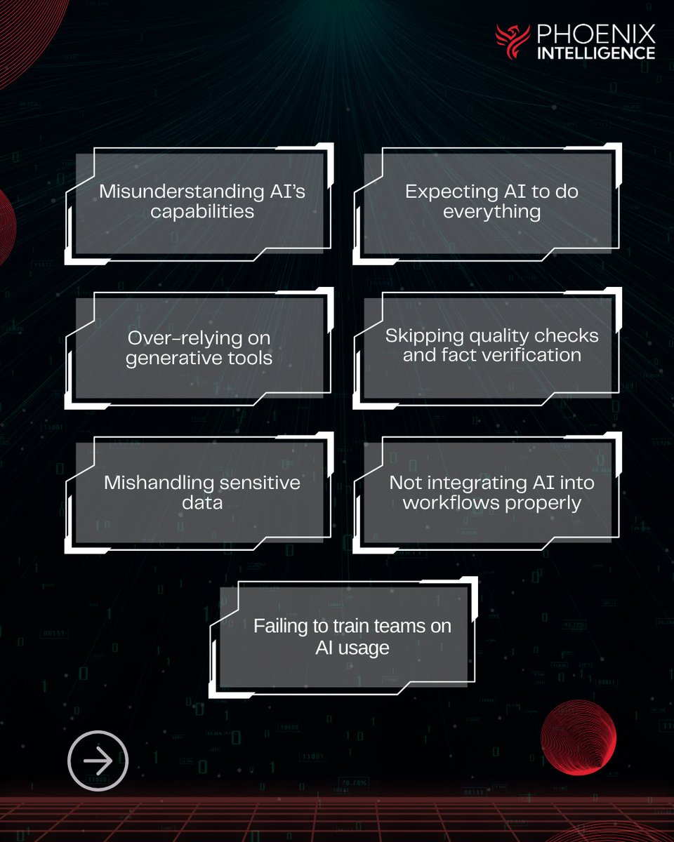 PhoenixAI_Lab's tweet image. Avoid costly AI mistakes! 🚀
Misusing AI = wasted time & money.
Phoenix Intelligence helps you implement AI the right way - driving smarter decisions & measurable growth.
👉 Supercharge your business: phoenix-intelligence.com
#businessai #aiautomation #aiconsulting