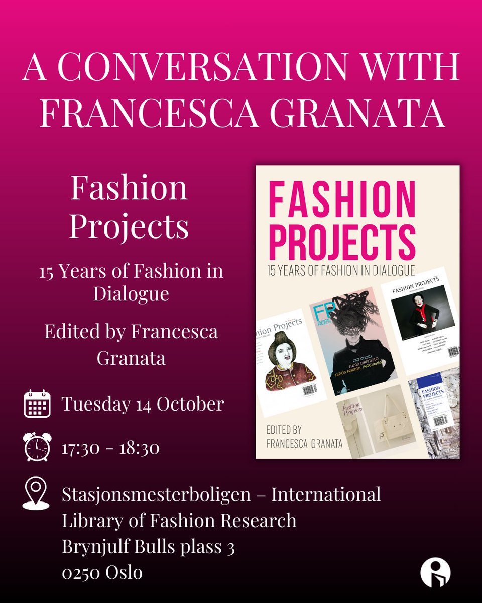 Fashion projects: 15 years of Fashion in Dialogue. A conversation with Francesca Granata.

Granata will elaborate on fashion’s new and more experimental forms of critical fashion, driven by interdisciplinary and socially engaged perspectives.

ow.ly/LzQ850WV5le