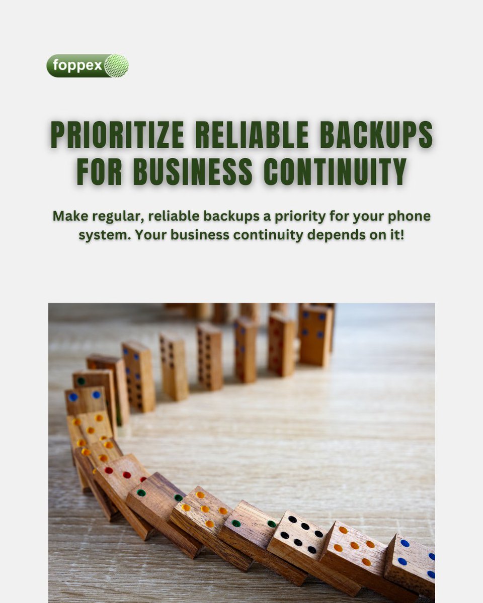 foppex's tweet image. If you are unsure about your current backup strategy or would like expert guidance, reach out to us today. 🌐 foppex.com 
📧 Info@foppex.com 
#foppex #PBX #TelephonySolutions #UCaaS #CyprusTech #VoIP
