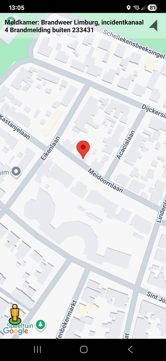 Brandmelding Buiten op Meidoornlaan, Reuver