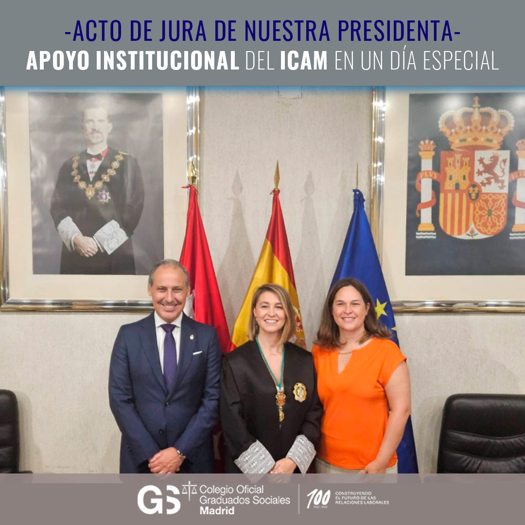 🤝Agradecimiento por el acompañamiento institucional

Desde el CGSMADRID agradecemos al Decano y a la Diputada del ICAM, su presencia en el acto de jura de nuestra nueva Presidenta.
Supone un respaldo al colectivo de los GS y refuerza los lazos entre las instituciones.

CGSMADRID