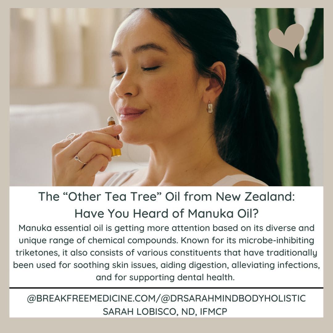 DrLoBisco's tweet image. In my latest vlog, I explore the skin and immune benefits of #manukaoil, also known as &quot;New Zealand #TeaTree Oil.&quot; It&apos;s related to melaleuca oil but distinct. Learn about its botanical background, chemical makeup, and uses: 👉 buff.ly/yZe2Ug3