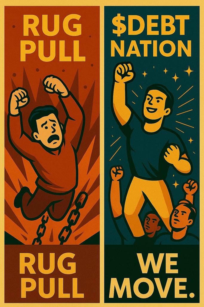 <a href="/itsFoxCrypto/">Fox Crypto</a> The system wants you trapped in endless bills, $DEBT flips that script. Not just a token, but a movement where every pump is proof that we’re stronger together.
 🚀💥 LAUNCHING SOON 
X; <a href="/DebtCryptoCoin/">$DEBT</a>
Tg; t.me/DebtNation
 #DEBT #pump #Solana #DEX