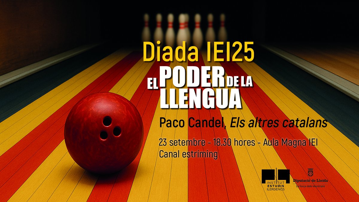 Això és avui! 'Paco Candel, Els altres catalans'.

🗣️ La politòloga <a href="/Mariona_Llado/">Mariona Lladonosa</a> conversarà amb el periodista i escriptor Genís Cinca.

🗓️ 23/09
🕕 18.30 h
📍 Aula Magna
🎟️ Entrada lliure

També per estríming👉iei.cat/ca/administrac…

#ElPoderdelaLlengua #CentenariPacoCandel