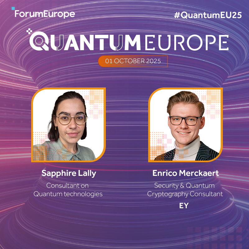 ForumEurope's tweet photo. This year’s #QuantumEU25 sessions will be moderated by:

‣ @FreekeHeijman (@EuroQuIC)
‣ @agarcod (@Adigital)
‣ Sapphire Lally (Consultant)
‣ Enrico Merckaert (@EYnews)
‣ @PHIL5022 (@CullenInt)
‣ @axelF (GovStrat)

📅 Oct 1 | 📍 Brussels

 🔗 Register ⬇️