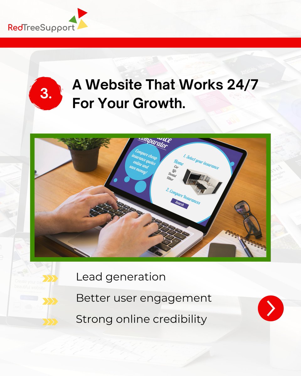 redtreesup2024's tweet image. Your website is more than just a design – it’s your first digital impression.💻
 #redtreesupport #RTS #redtree  
 #businesswebsite #responsivewebsite #websitegrowth #buildyourbrand #growyourbusiness #futureofbusiness #digitalinnovation #marketingmadeeasy #websiteforbusiness