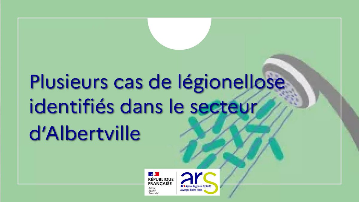 ARS Auvergne-Rhône-Alpes (@ars_ara_sante) on Twitter photo #AlerteSanitaire📍73 | 17 cas de légionellose ont été identifiés ces derniers jours en Savoie (secteur #Albertville)
🚨 Une enquête sanitaire en cours en lien avec <a href="/Prefet73/">Préfète de la Savoie 🇫🇷</a> et services de la ville.
👉Pour suivre la situation :
auvergne-rhone-alpes.ars.sante.fr/plusieurs-cas-… #AlerteSanitaire📍73 | 17 cas de légionellose ont été identifiés ces derniers jours en Savoie (secteur #Albertville)
🚨 Une enquête sanitaire en cours en lien avec <a href="/Prefet73/">Préfète de la Savoie 🇫🇷</a> et services de la ville.
👉Pour suivre la situation :
auvergne-rhone-alpes.ars.sante.fr/plusieurs-cas-…