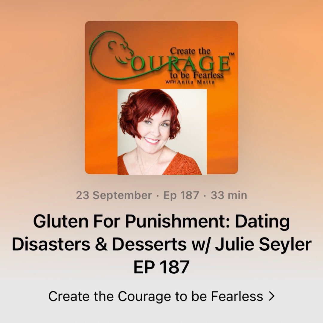 AnitaMattuPage's tweet image. This Week’s New Podcast
Gluten For Punishment: Dating Disasters &amp;amp; Desserts w/ Julie Seyler EP 187

Click here to listen here now
podcasts.apple.com/gb/podcast/cre…

#JulieSeyler 
#GlutenForPunishment 
#DatingDisasters