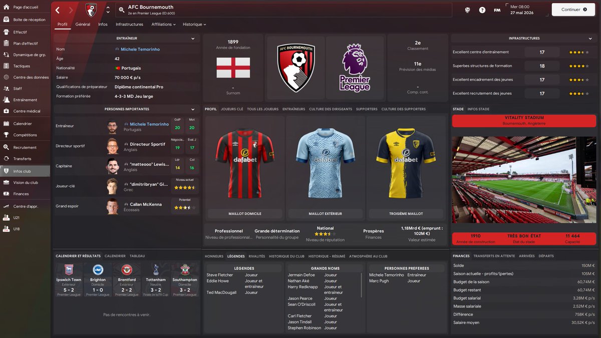 🚨 GROS MERCATO À BOURNEMOUTH ! 💰🔥

🎮 On prépare la Ligue des Champions sur #FM24 🍒
➡️ Avec des dirigeants pleins aux as 💸 on remanie complètement l'effectif !

⏰ Rendez-vous à 14h00 🍿
📺 twitch.tv/ythnk