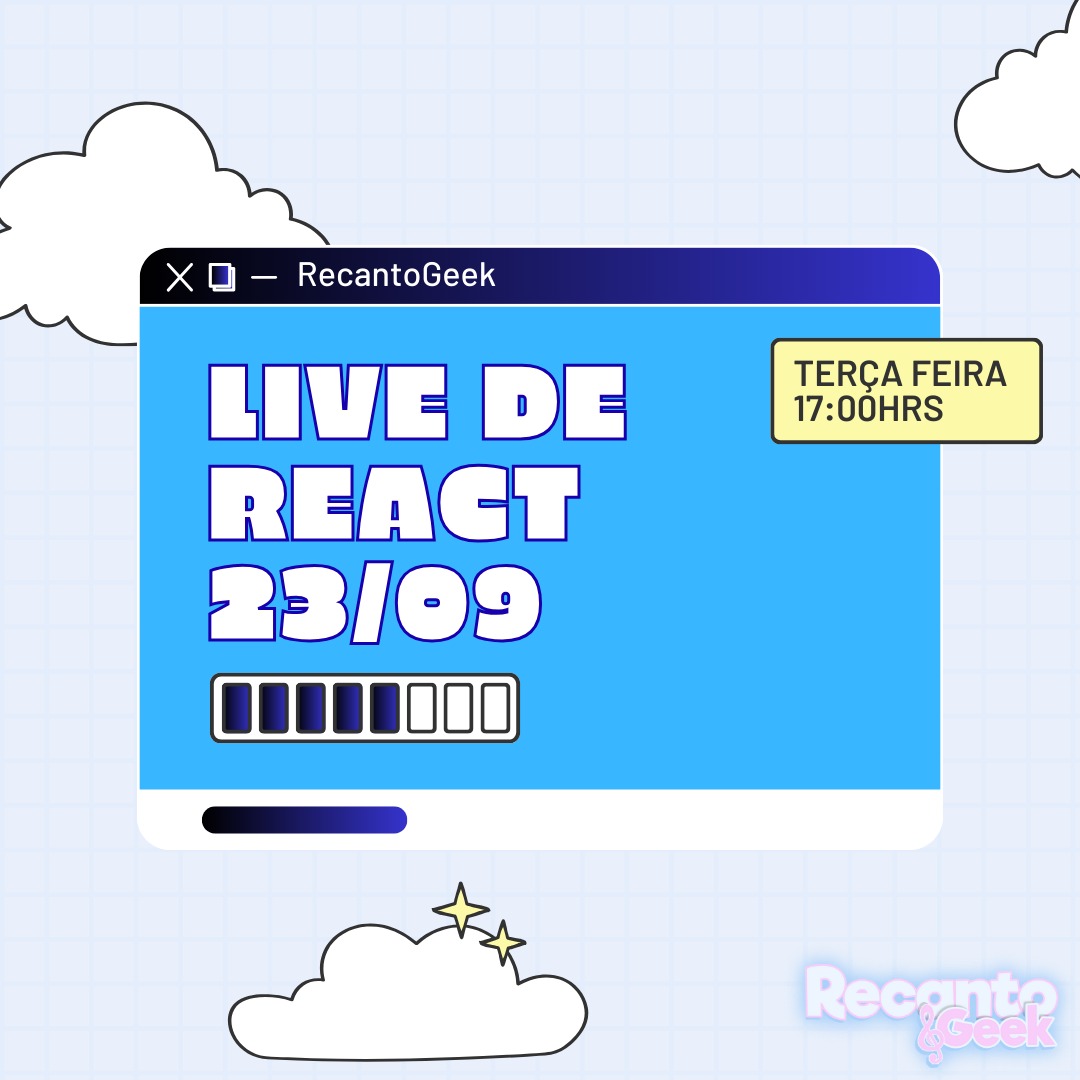 Hoje é dia de live!!!