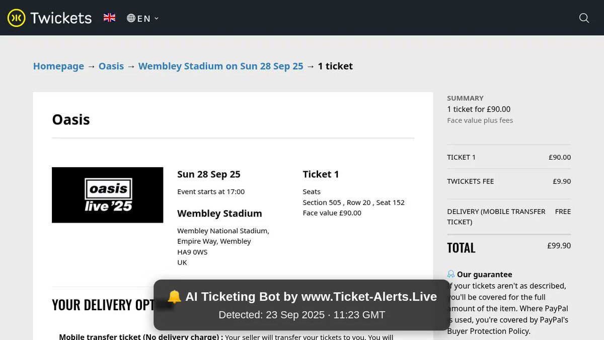 Ticket Alerts tweet media