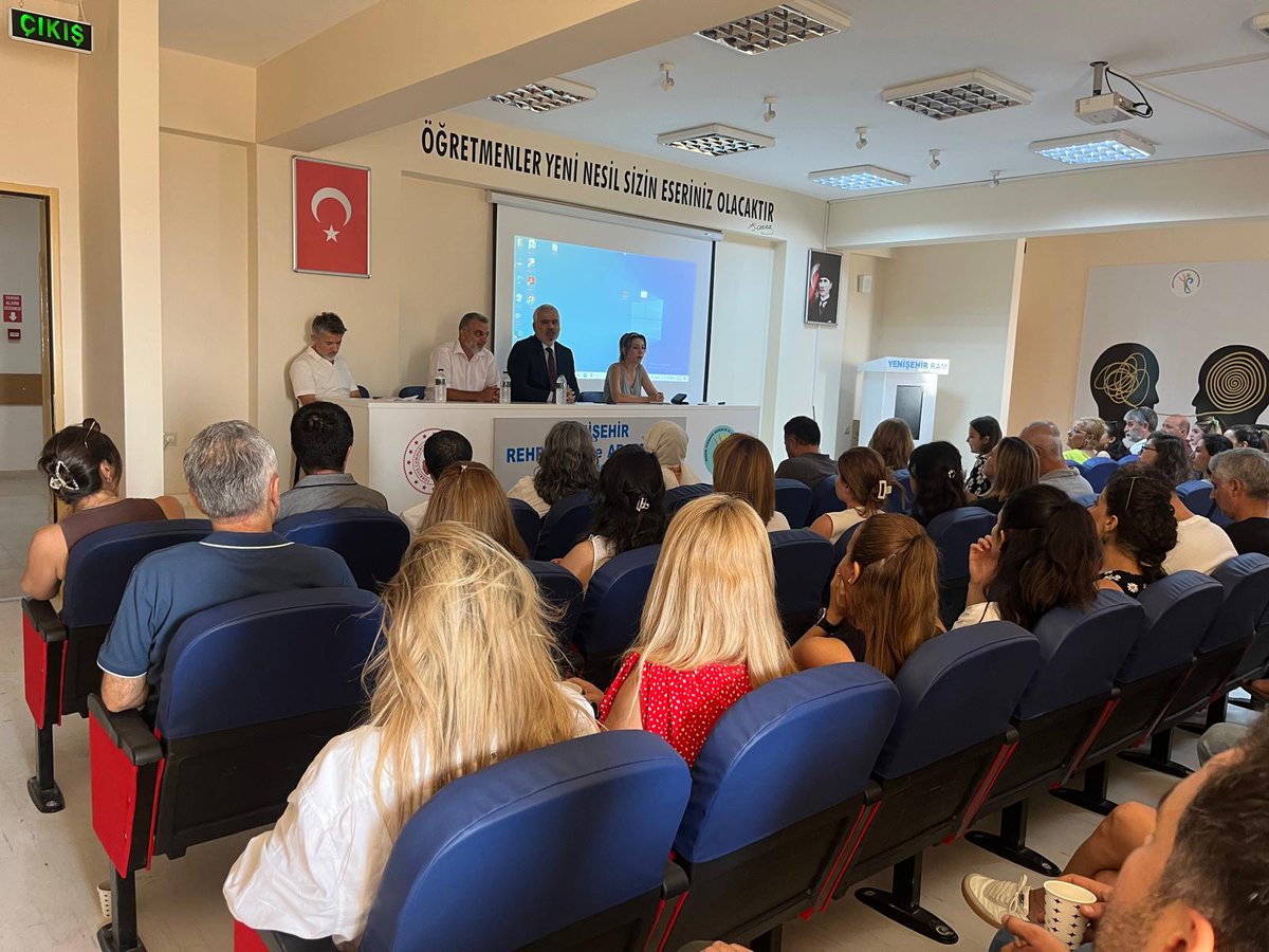 Yeni Eğitim Öğretim Yılı Sene Başı Rehber Öğretmenler Toplantısı 17/09/2025 tarihinde Yenişehir RAM Konferans Salonunda Gerçekleştirildi Toplantıda  Okullarda Yapılacak olan Rehberlik Çalışmaları planlandı.<a href="/fazilet_durmus/">Fazilet Öğretmen 🇹🇷</a> <a href="/hasantpl01/">HASAN TOPAL</a> <a href="/MebOrgm/">Özel Eğitim ve Rehberlik Hiz. Genel Müdürlüğü</a> <a href="/necmidinc/">M.Necmeddin Dinç</a>
