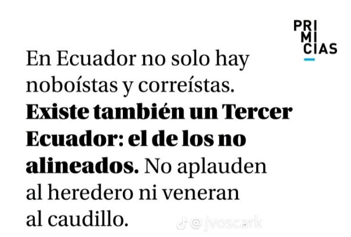 AlexandraLargoR's tweet photo. @TuiterosRcPich Jamás ni Correa  ni Noboa https://t.co/IkVRjkJ0Vh