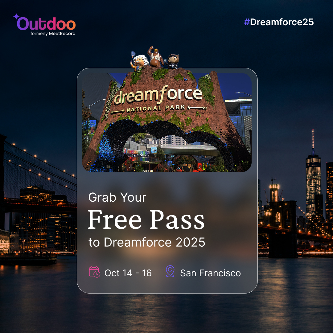 🎉 Dreamforce Trivia!

What year did Dreamforce first launch? 🤔

Reply with your answer — if you’re a sales/revenue leader, you could be eligible for a FREE pass to join us at #Dreamforce2025!

<a href="/snehalnimje/">Snehal Nimje</a> <a href="/sacin13/">Sachin Sinha</a> <a href="/pramodrps/">Pramod RPS</a>