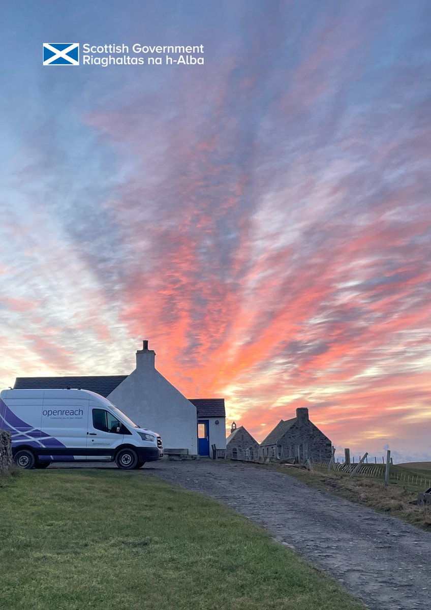 We're celebrating Scotland’s #NationalInnovationWeek with a world first!

Fair Isle is now connected to full fibre thanks to #R100.

To achieve this, Openreach used the biggest SHE-repeater in their history – boosting the signal over 100km to the island.

gov.scot/news/transform…