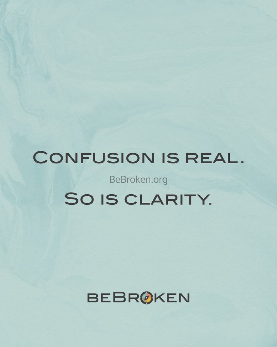 bebroken's tweet image. Confusion is real. So is clarity.
How we can support your journey to find freedom and wholeness in Christ?
BeBroken.org
BeBroken.org/men
BeBroken.org/wives
BeBroken.org/family
PureLifeAcademy.org
#Confusion #ClarityIsReal #HowCanWeHelp